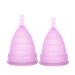Soft menstrual cup premium design super soft and flexible reusable menstrual cup made of silicone for 12 hours of use alternative to tampons and insoles large violet