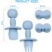 Vicloon Baby Fork and Spoon Set - 4Pcs Silicone Self Feeding Utensil for Easy Grip | Toddler Cutlery Kit for Infant & Children | First Led Training Weaning Spoons - Blue-light Green - Buy Online on GoSupps.com