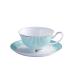 Striped Porcelain Coffee Cup and Saucer Set Cup Drink Breakfast Cup House Kitchen Office
