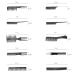 10PCS Hair Styling Comb Sets with Topsy Tail Tool, Clips, and 400PCS Elastic Bands for Women - Black - Buy Online on GoSupps.com