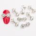 10pcs 3D Nail Art Crystal Rhinestone Bow Big Gems Charms for Nail Art Decoration Jewelry Sparkle Craft DIY Beads (#3029 10pcs)