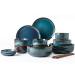 Fine Dinnerware Set Porcelain Dinnerware Set Ceramic Plates and Bowls Sets Modern Creativity Vintage Lounge Round Reactive Glaze Stoneware Dishes Set for Kitchen/Dining