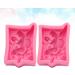 2pcs Candle D Ice Fairy Molds Pink Baking Flower Cream Mousse Gadget Chocolate Home DIY Creative Silicone Decorating Fondant Tool for Pudding Cake - Buy Online on GoSupps.com