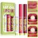 3 Colors Fat Lip Oil Click Slick Non-stick and High Pigment Lip Glow Oil Lightweight Lip Plumper with Coconut Oil Moisturizing and Long-lasting Lip Balm (Set: A)