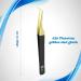 SMI 8-Piece Eyelash Tweezers Set - Stainless Steel Pointed & Bent Eyelash Extensions Tools for 3D 6D Volume Lashes - Includes Stylish Case - Gold & Black - Buy Online on GoSupps.com