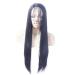 wig Chemical fiber front lace long straight hair wig natural black wig set
