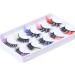 Gootrades 5 Pairs 3D Colored False Eyelashes Pack - Fluffy Faux Mink Color Eye Lashes Strip for Daily Christmas Cosplay - Red/Pink/Blue/Green/Purple Two-Toned Fake Lashes - Buy Online on GoSupps.com