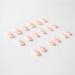 French Pink Fake Nails - 24 Short False Acrylic Nail Tips with Gradient Design for Women/Girls - Buy Online on GoSupps.com