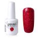 Vishine Gelpolish Soak-off Nail Art UV LED Nail Polish Salon Manicure Glitter Red 487 #487