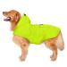 Cellar dog rain coat with hood & collar hole & safe reflective strip ultra -light breathable 100% waterproof rain jacket for medium -sized to large dogs green 6xl 6xl green