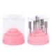 minkissy Gentle Reminder 1pc Nail Bit Holder Stand Nail Bit Organizer Polisher Manicure Warm Tip Pink M