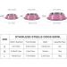 WERFORU 2 Pieces Dog Bowls Stainless Steel Dog Cat Bowls Pet Bowls For Feeding Water and Food Pink Medium Size M (2 Count) A-pink - Buy Online on GoSupps.com