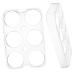 UKCOCO 2pcs Eggs Refrigerator Egg Trays for Kitchen Egg Holder Egg Racks Egg Plate No Cover Storage Rack