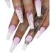 Beaghty extra long artificial nails false nails 3 sets white butterfly fake nail long with drill artificail nails ballerina press-on nails nail tips diy wrong nails