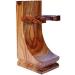 Mission Style Wood Shave Stand for Razor and Brush - Walnut Finish - for Standard Size Shave Brushes (Knots 22mm or Less) - Buy Online on GoSupps.com