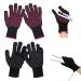 2 Pairs Heat Resistant Gloves With Silicone Bumps Professional Heatproof Glove Heat Protection Mitts for Hair Tools Flat Iron and Curling Wand