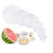Silicone Stretch Storage Covers Food Protection Cover Transparent Reusable Suitable for Cups Bowls Jars Utensils Etc.(White Transparent)