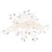 FRCOLOR 1PC wedding headpiece for bride metal hair claw clips Wedding Hair Jewelry Wedding Hair Pin pearl headpiece pearl hair clip Bride Hair Comb Wedding dress bridesmaid crystal