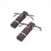 Kokobin reading glasses 2 Stueck with ultra -light TR90 frame reading aid Half glasses made of metal frame with semi -frame visual help with glasses case for women and men +1.0 black brown +1 dioptries (2 pack)