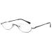 LANOMI Metal Reading Glasses Half Rim Mini Lightweight Half Frame Reading Aid Half Round Transparent Lens Half Glasses Eyeglasses Gray 1.5 Diopters