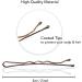 BasicSense 30 Pcs Small Traditional Wavy Metal Bobby Pins 5mm - Brown - Buy Online on GoSupps.com