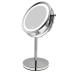 SHACJHNN Lighted Makeup Mirror 1x/10x Magnifying Vanity Mirror with Lights  7 Vanity Swivel Mirror Double Sided Cosmetic Mirror (Silver-Dimmable Switch)