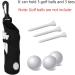 ASENVER Golf Ball Carry Bag with Tee Holder Pouch - 2 Pack | Lightweight & Portable Storage for 3 Balls and Tees | Black+Black - Buy Online on GoSupps.com