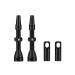 Fomtor Tubeless Presta valve aluminum alloy shafts with Value Core Remover Tool and valve capacity suitable for most tube bicycle rims (black 40mm couple)