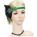 HAPINARY Feather Headdress Vintage Hairband Hair Band Headdress for Party Hairband Party Headdress Hijab 1920s Headband Dance Headpiece Turban Party Headwear Bride Accessories Prom One Size Green - Buy Online on GoSupps.com