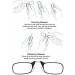 MoguGo Keychain Reading Glasses - Foldable Mini Nose Clip Strength 2.50 Unisex Compact Case - International Shipping Available - Buy Online on GoSupps.com