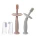PandaEar Baby Finger Toothbrush Silicone Toothbrush Pink+Blue (3 Set)| Oral Care for Infants Ages 3 Months Plus