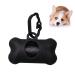 ZENVALY Dog Poop Bag Dispenser Dog Waste Bag Dispenser with Clip Lead 1 Roll of Poop Bags Black