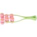 Flower Type Pink Face Massage Roller - Plastic Letter Shaped Face Massager for Relaxation | International Shipping - Buy Online on GoSupps.com