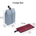 YAMIU Travel Shoe Bags Set of 4 - Waterproof Nylon with Zipper for Men & Women - Grey Green Red Purple - 4-pack - Buy Online on GoSupps.com