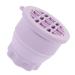 HOMSFOU cleanser tools makeup brush beauty tool cleaning bowl Brush Cleaning Pad brush cleaning tool Brush Cleaner drying rack cleaning cup detergent cosmetic Silica gel set purple 9.2X9.2X8.6CM Purple