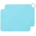 JYKJ Silicone Placemats for Baby Children Kids Food Grade Baby Placemats Travel with Raised Edge Cute Cartoon Design Non Slip Surface Portable Easy to Clean Dishwasher Safe BPA Free (Blue)