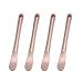 4 Pieces Zinc Alloy Makeup Spatula Eye Cream Spoon Beauty Scoop Mini Spoon Makeup Beauty Spoons Mini Cosmetic Skincare Spatula for Cream Lotions Cylindrical Handle Type Rose-Gold