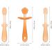 NOLITOY Silicone Baby Toothbrush Training Set - Teething Infant Oral Care - Toddler Gum Brush - Orange - Buy Online on GoSupps.com