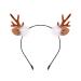 SCSpecial Deer Antler Headband Reindeer Hairband Fawn Horn Hair Clip Accessories for Christmas Costumes Decorations Light Brown