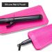 ANGENIL Silicone Mat Pouch for Professional Hair Straightener/Curling Iron 2 in 1 Titanium Ceramic Flat Iron/Curling Wand Pink - Buy Online on GoSupps.com