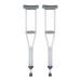 Adjustable Underarm Crutches Aluminum Walking Cane for Adults Ergonomic Heavy Duty Crutches Suitable for Height 150-175cm/4' 9''-5' 7'' (Color : Silver Size : 1 Pair) Double The Comfort Innovate