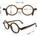 London Mole Glasses | Stylish Round Reading Glasses for Men Women & Unisex | Cool Transparent Brown 1.5x Spring Hinges - Buy Online on GoSupps.com