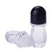 2 x 30 ml transparent refillable glass bottles for rolling up empty essential oils roller bottles with plastic scooter ball and black cap for deodorant lip oil massage oil aromatherapy colorless 50 ml
