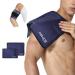 Large Ice Pack for Injuries Reusable for Shoulder Back Knee Hip Arm Elbow - Gel Ice Cold Packs Wrap with Straps - Hot Cold Compress for Swelling Bruises Surgery Aches Sprains- 2 Sizes Packs 7.1x11.4 & 11.6x15...