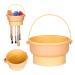 ALXBSONE Makeup Brush Cleaning Mat 3-in-1 Silicone Makeup Brush Cleaner Cleaning Pad Portable Washing Tool beige
