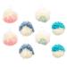 8pcs Color Matching Bath Ball Shower Ball Bath Sponge Body Scrub Gloves Men's Body Wash Loofah Sponge Shower Bubble Making Net Mesh Pouf Massage Scrubber Bath Wipe Bath Flower Miss