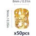 LEBQ 50 Pieces Aluminum Dread Locks Adjustable Metal Cuffs Dreadlocks Beads Braiding Hair Decorations (Gold) - Buy Online on GoSupps.com