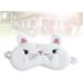 Premium White Sleeping Eye Mask - Comfortable Night Blindfold & Eye Shade for Restful Sleep | International Shipping Available - Buy Online on GoSupps.com