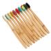 Folpus 5x 10 pieces toothbrushes with soft bristles colorful for the