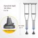 Adult Crutches Elderly Crutches Portable Stainless Steel Medical Underarm Crutches Adjustable Comfort Handle Crutches Load Bearing 136kg Convenient Independence - Buy Online on GoSupps.com
